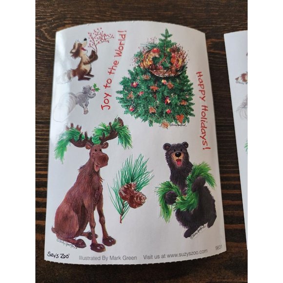 Stickers Lot - Suzy's Zoo 9831 Animals Holidays RARE 2 SHEETS - Retired #15 - Picture 2 of 5